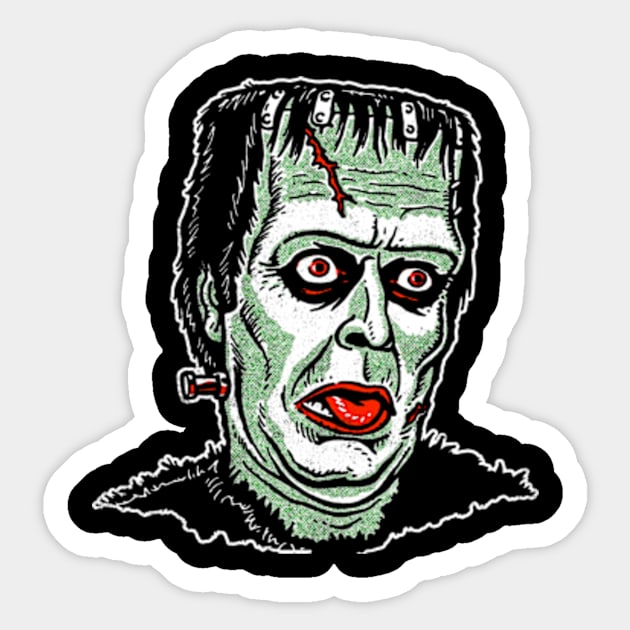 HERMAN MUNSTER Sticker by THE HORROR SHOP